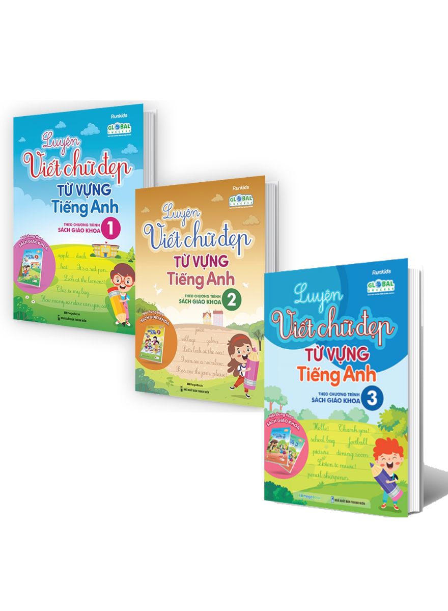 Combo Luyện Viết Chữ Đẹp Từ Vựng Tiếng Anh Lớp 1,2,3 - Theo Chương Trình Sách Giáo Khoa