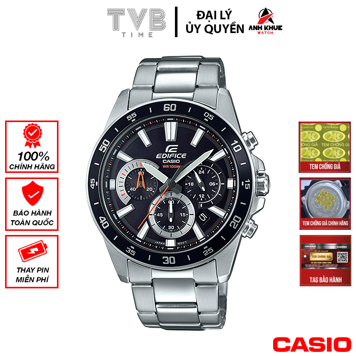 Đồng hồ nam dây kim loại Casio Edifice chính hãng EFV-570D-1AVUDF