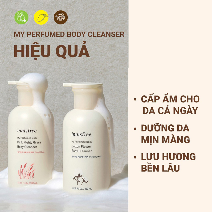 Sữa tắm hương nước hoa innisfree My Perfumed Body Cleanser 330ml