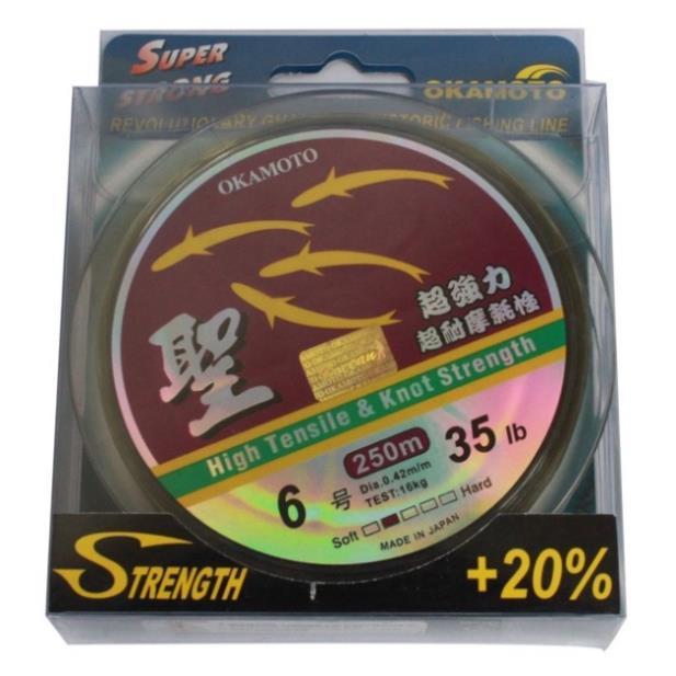 Cước Câu Cá Okamoto 250m nhật bản siêu bền tàng hình câu đài câu tay chuyên câu đơn câu đài chép trăm rô diếc giá rẻ