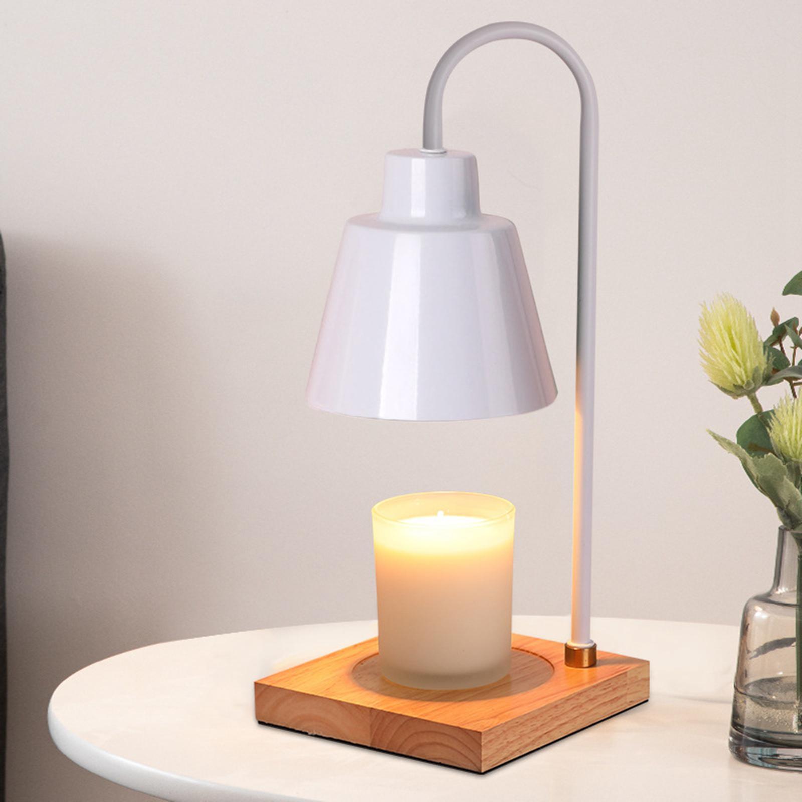 Electric Candle Warmer Fragrance Wooden Base for Desk Living Room Yoga