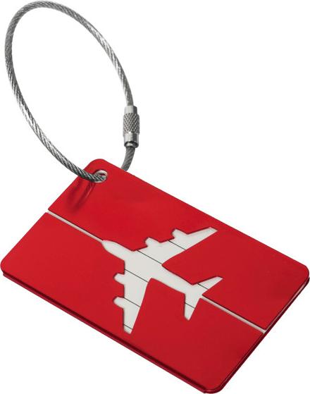 Thẻ (tag) hành lý hình máy bay chất liệu nhôm