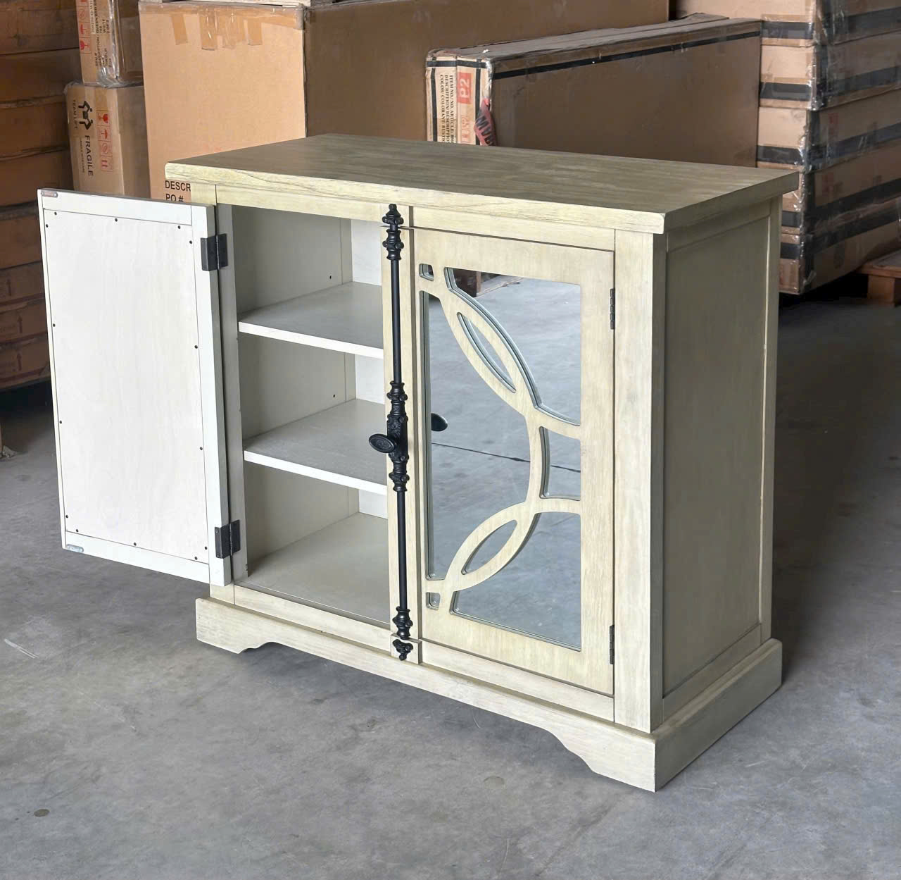 Tủ bếp, tủ trang trí 2 cánh mở SM15CT Tundo KT Ngang 102 x Sâu 46 x Cao 91 / cm