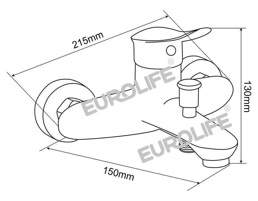 Bộ vòi sen nóng lạnh Inox SUS 304 Eurolife EL-ORCHID 01-1 (Trắng vàng)