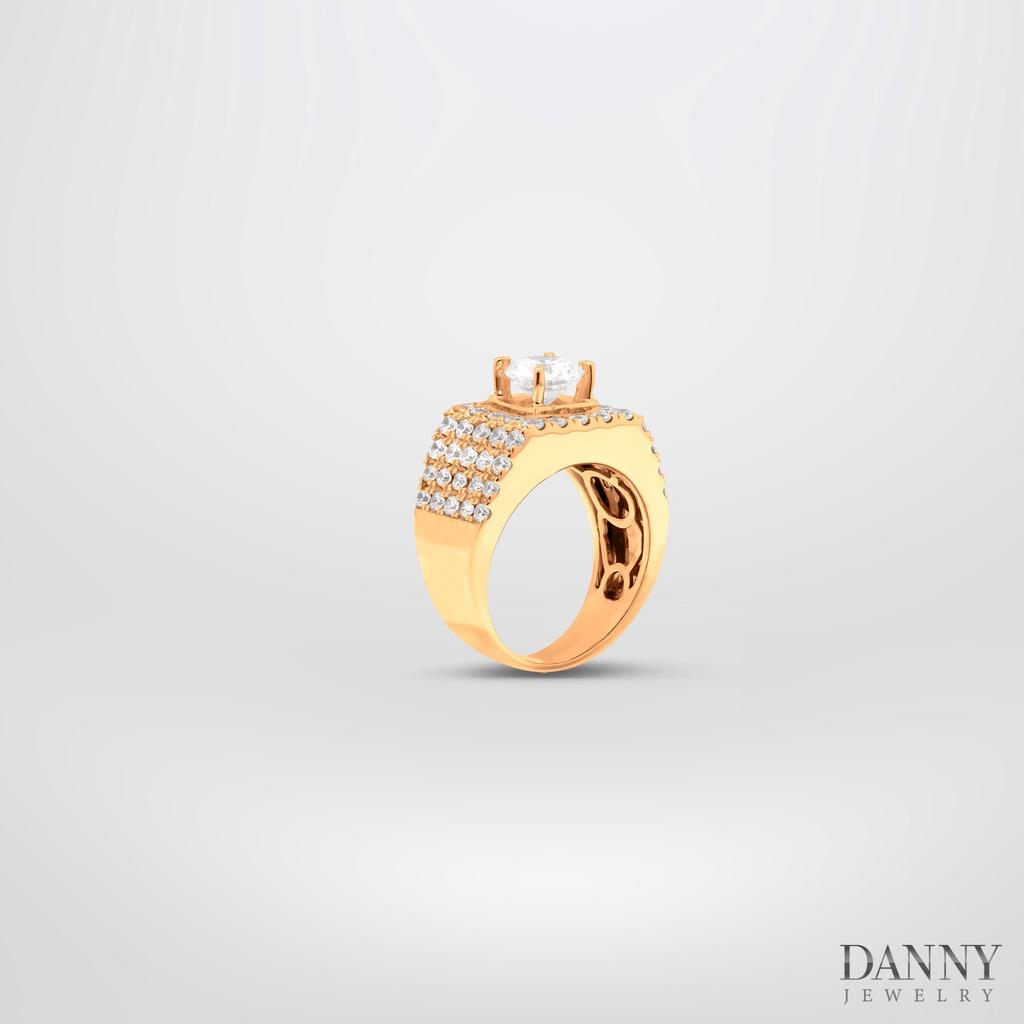 Nhẫn Nam Danny Jewelry Bạc 925 Đính Đá CZ Xi Rhodium/Vàng hồng/Vàng 18k N0092