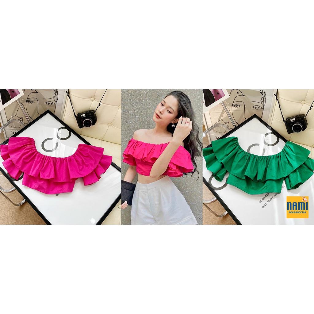 Áo trễ vai bèo tầng dáng croptop mix match gì cũng xinh xắn Nanami - ATNU054