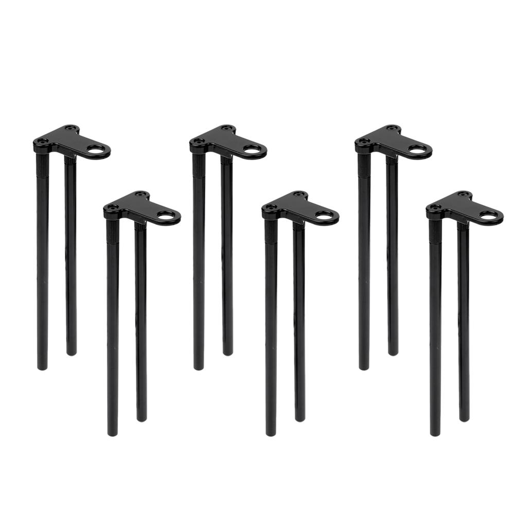 6 Pieces Aluminium Alloy Snag Bars Ear Fishing Rod Connector Lightweight