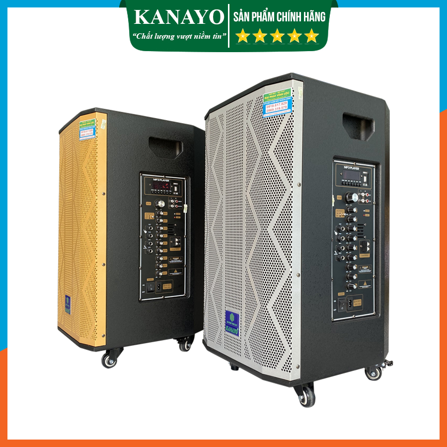 Loa Kéo Karaoke Kanayo K-650 Công Suất Lớn 650W 3 Đường Tiếng | Hàng chính hãng sản suất tại Việt Nam