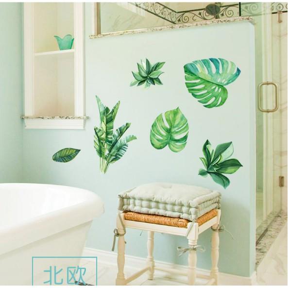 Decal trang trí tường - Lá Dương Xỉ Xanh 02
