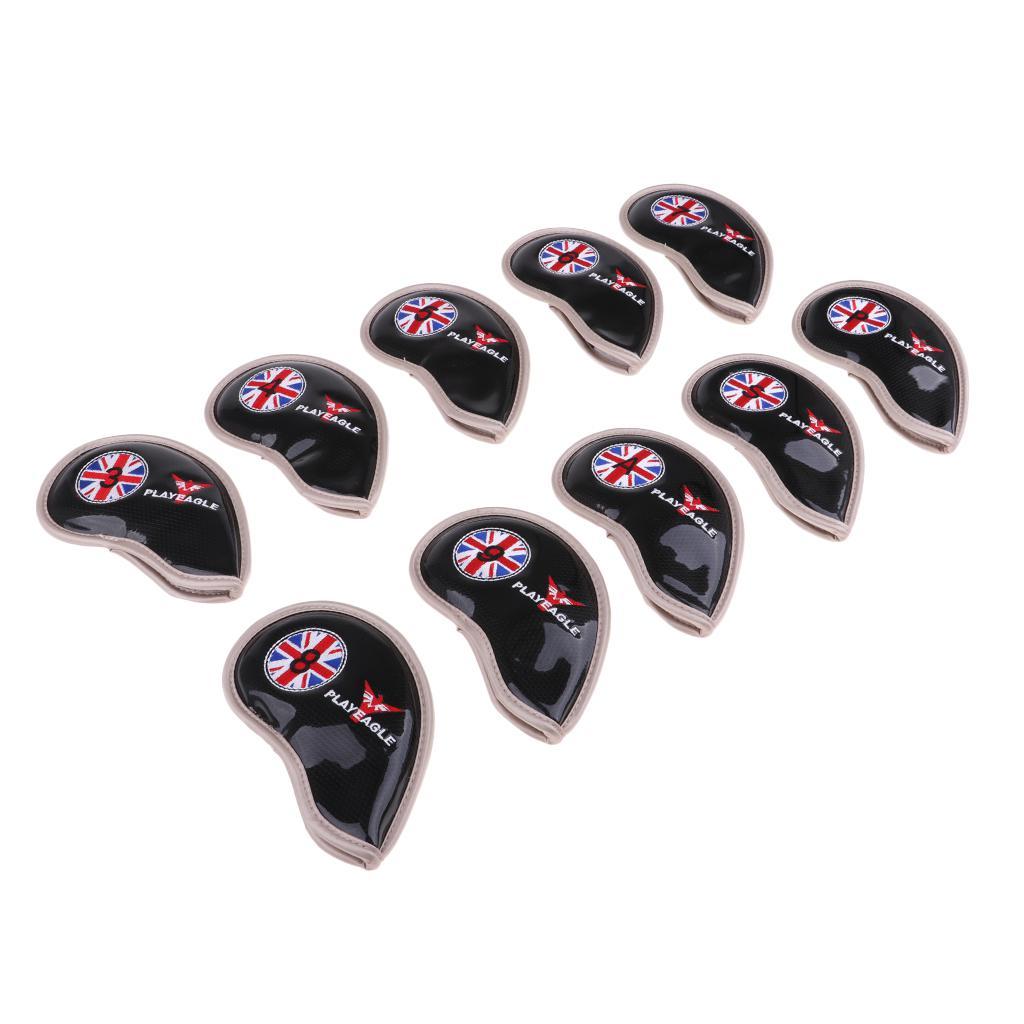 10pcs/pack Golf Club Head Covers Wedge Iron Protective Iron Covers