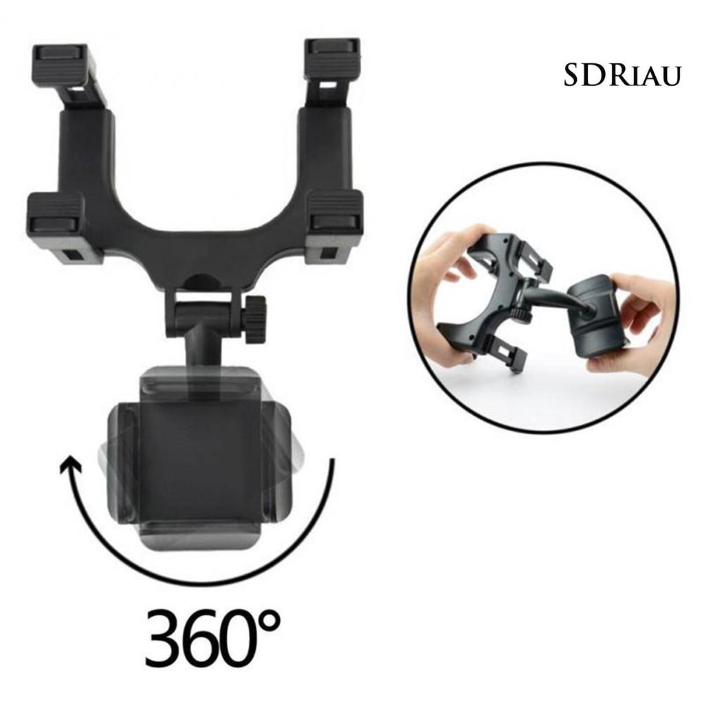 Giá Đỡ Điện Thoại Xoay 360 Độ Gắn Kính Chiếu Hậu Xe Hơi Tiện Dụng
