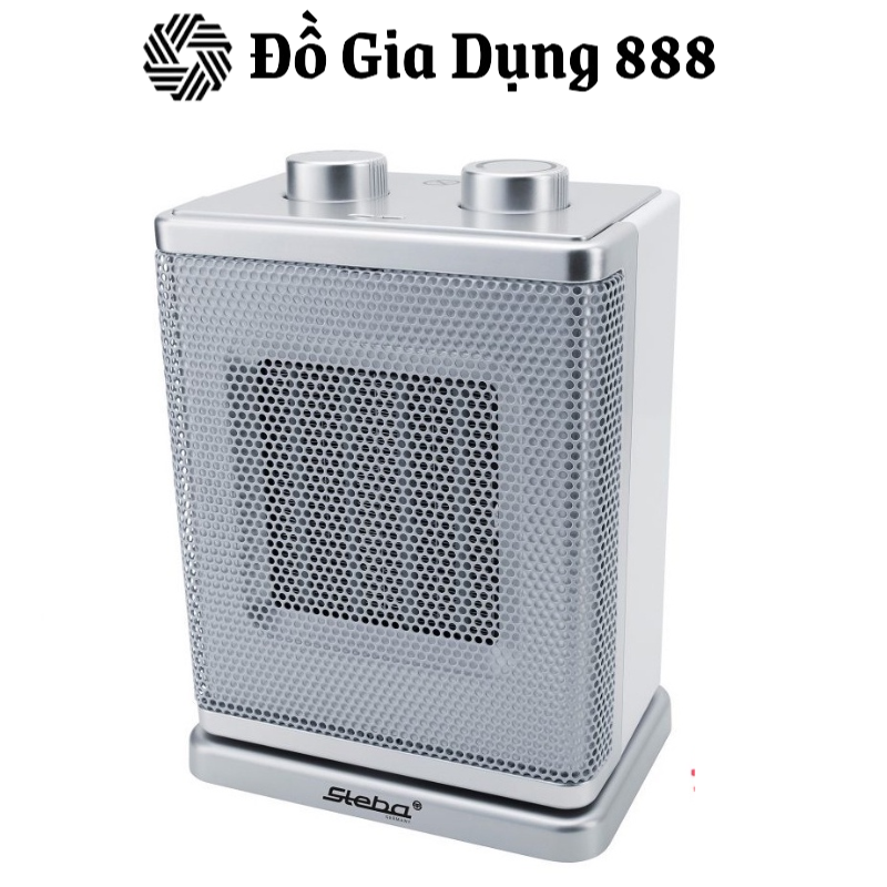 Quạt Sưởi Gốm STEBA KH04, Quạt Sưởi Mini, Thiết Bị Sưởi Ấm, Công Suất 1800W, Cho Phòng 24m2, Nhập Đức, BH 12 Tháng