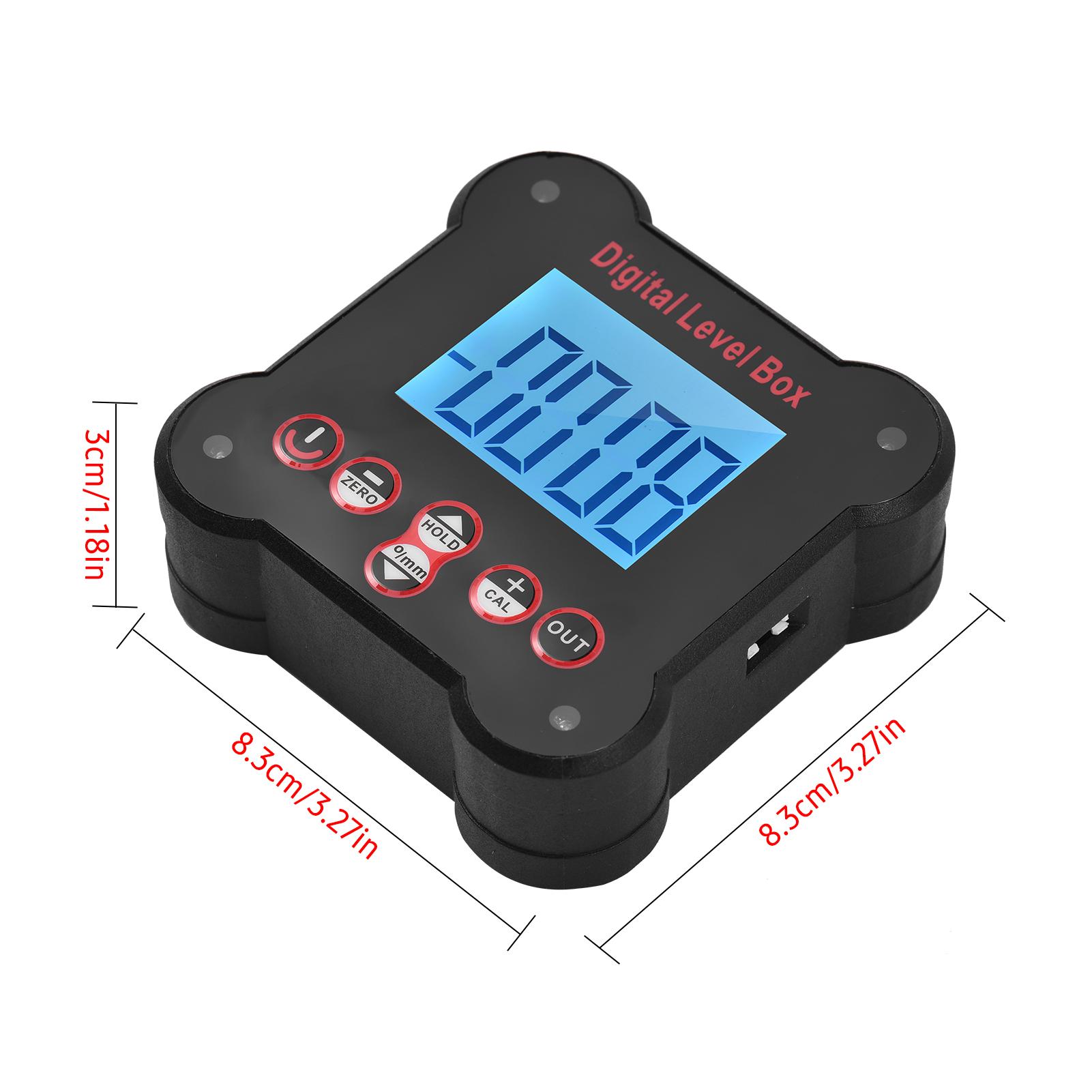 Digital Inclinometer 4*90° Electronic Level and Angle Gauge Magnetic Angle Finder LCD Backlight Digital Protractor Measuring Tool for Woodwork Building Automobile