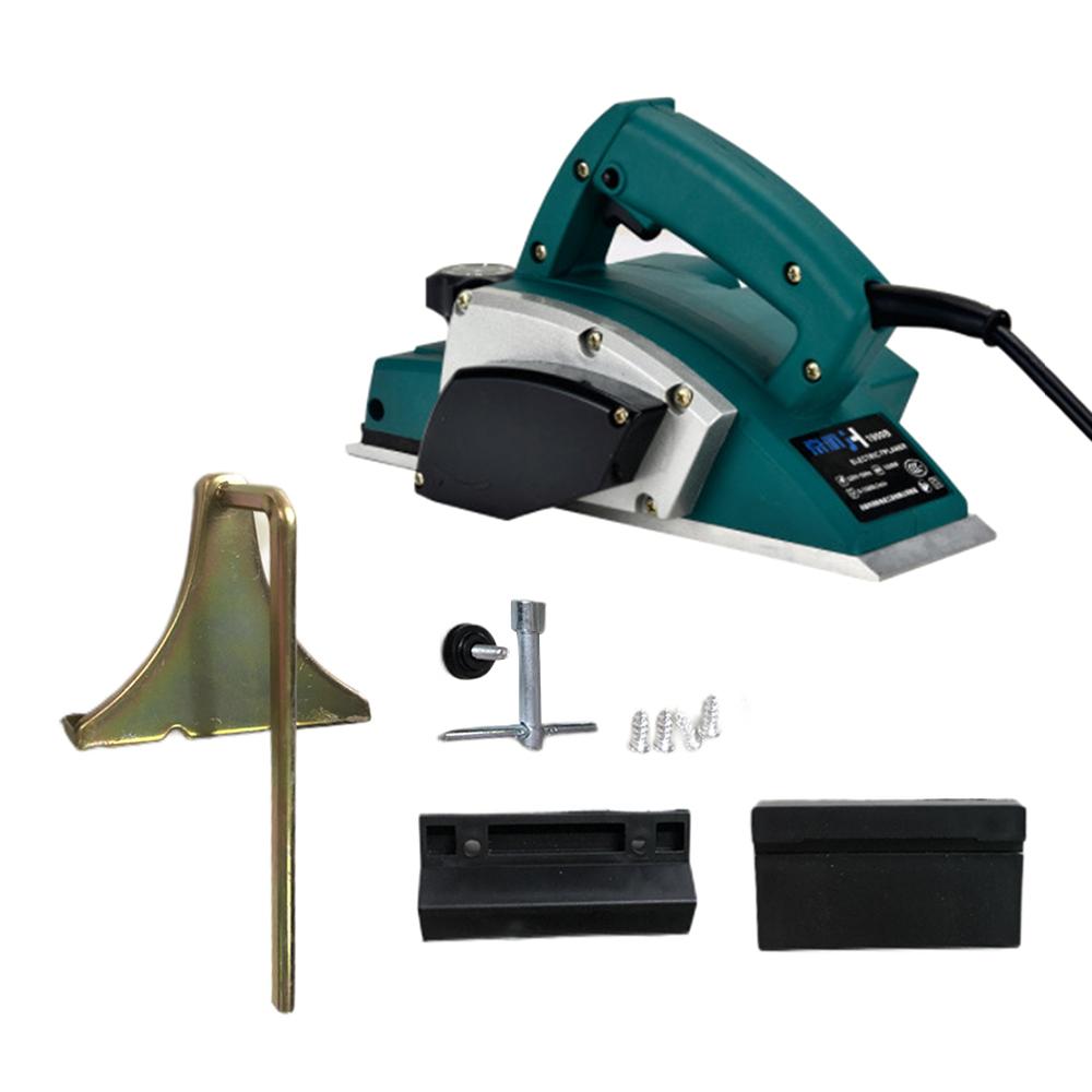Handheld Electric Planer Multifunction Wood Planer Chamfer Planing Power Tool with Adjustable Cutting Depth Carpenter Woodworking DIY Tool