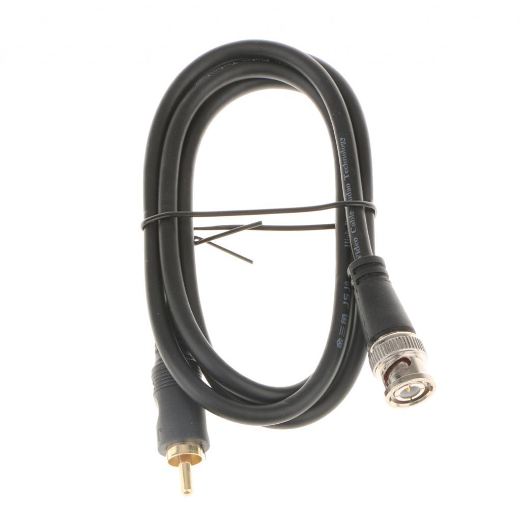 BNC Male To RCA Male M/M Coax/Coaxial For  Cable Cord Black