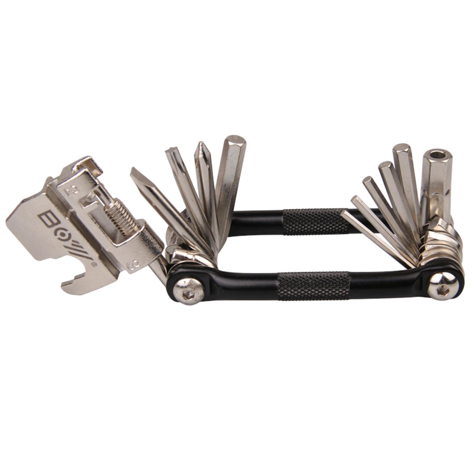 17 in 1 Multi Socket Wrench Screwdriver Multi-Function Bike Bicycle Cycling Mechanic Repair Tool for Mountain Road Bicycle Accessories