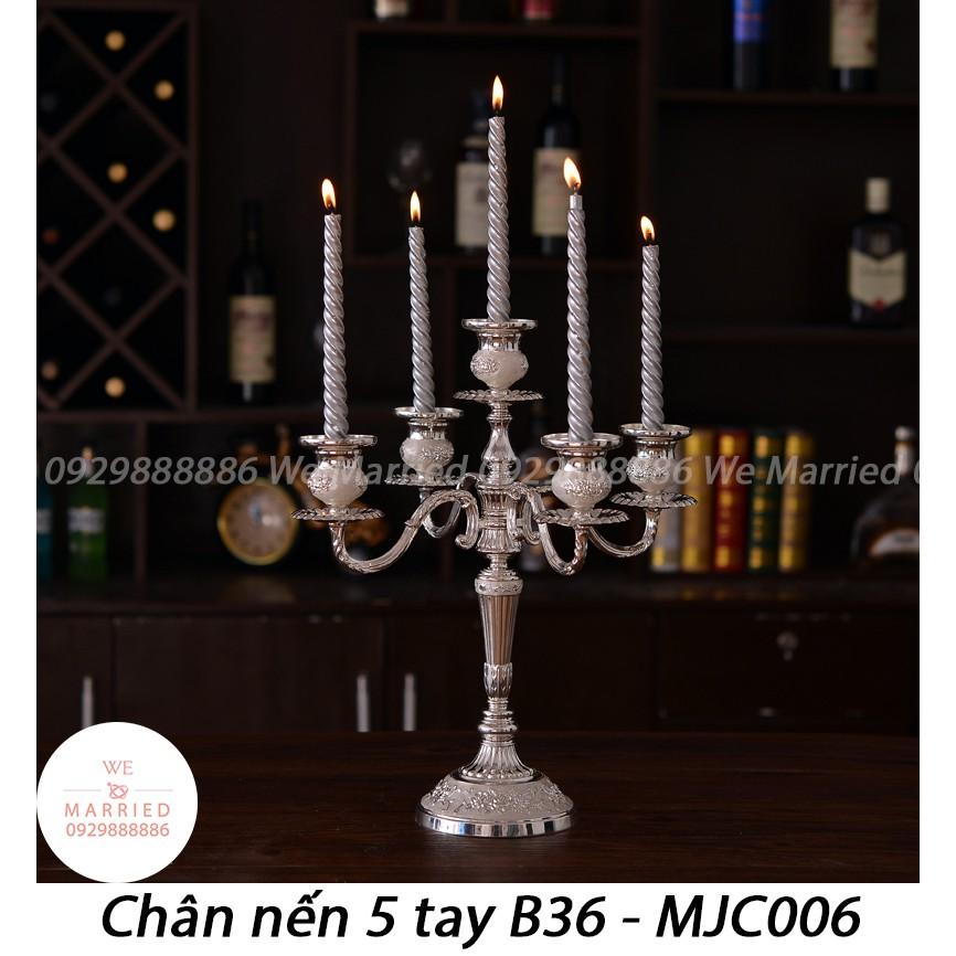 Chân Nến 5 Tay 36cm Cổ Điển