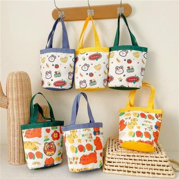 Túi Vải Túi Đựng Hộp Cơm Bento Hình Hổ - Thỏ Độc Đáo - Hàng chính hãng