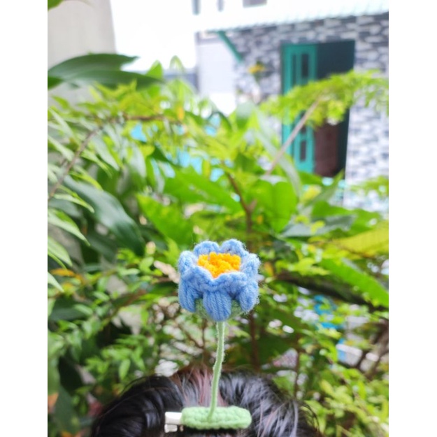 Kẹp tóc mái hình bông hoa lắc lư dễ thương