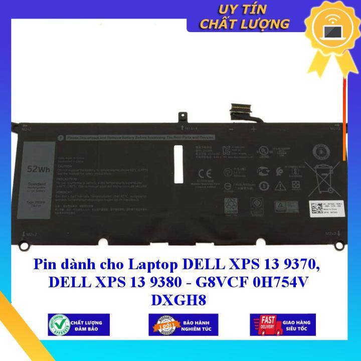 Pin Dùng Cho Laptop Dell Xps 13 9370 Dell Xps 13 9380 - G8Vcf 0H754V Dxgh8 - Hàng Nhập Khẩu New Seal