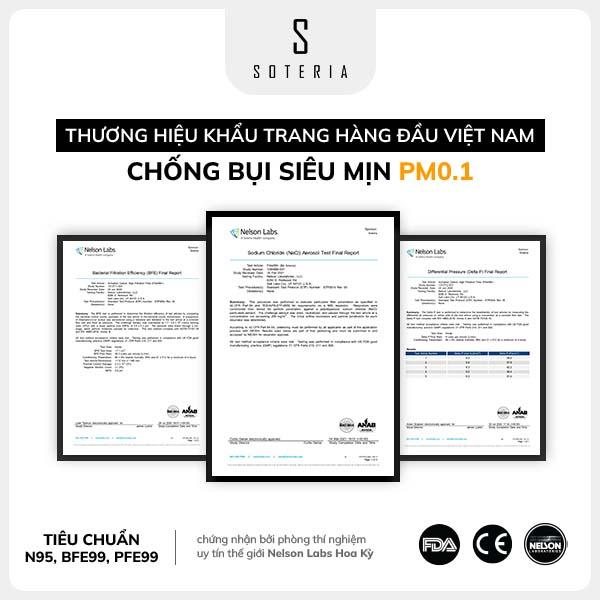 Khẩu trang thời trang Soteria Silver ST274 -  N95 lọc 99% bụi mịn 0.1 micro