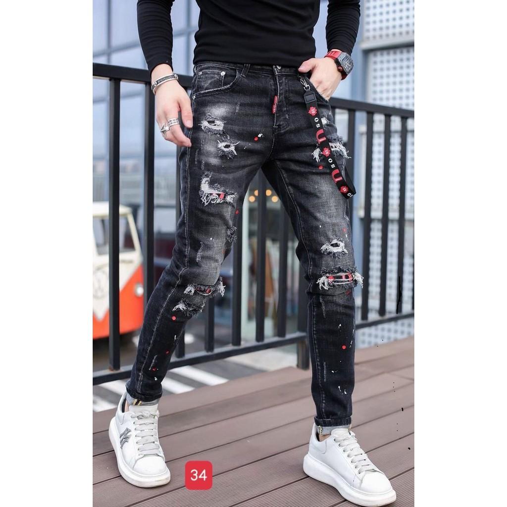 Quần jean nam - quần bò nam co dãn ôm form tôn dáng chuẩn, quần jean thời trang cao cấp nam Muradfashion mẫu MSS04