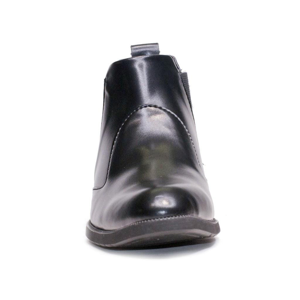 Giày Chelsea Boot Nam Cổ Chun Da Nhám Màu Đen Đế Khâu Rất Chắc Chắn - CB520-NHAMCHUN-Kèm Đón Gót Sừng