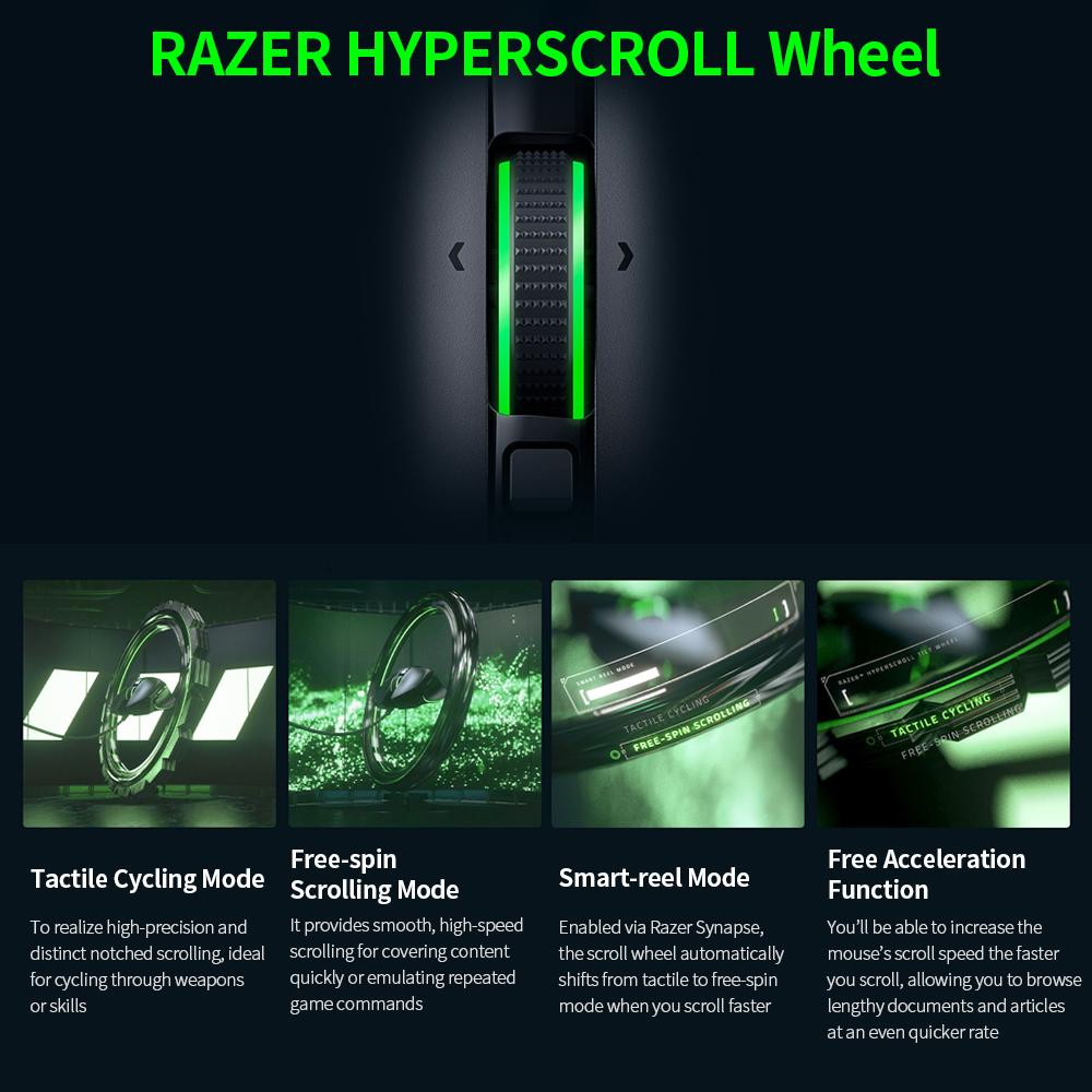 Chuột chơi game có dây RAZER Basilisk V3 Chuột công thái học với FOCUS + 26000DPI Cảm biến quang học 11 RAZER CHROMA RGB Lighting