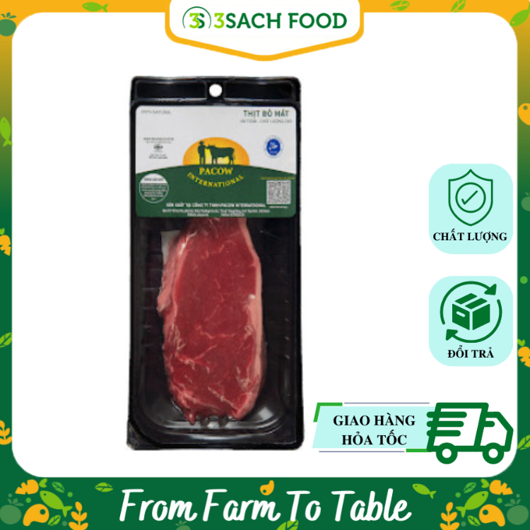 Thịt thăn bò Úc Pacow - gói 250gr - Sản xuất và bảo quản theo công nghệ Úc.