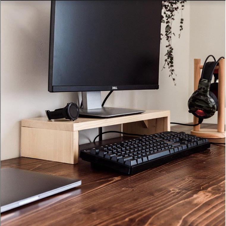 Kệ gỗ để màn hình máy tính,lap top cho bàn làm việc