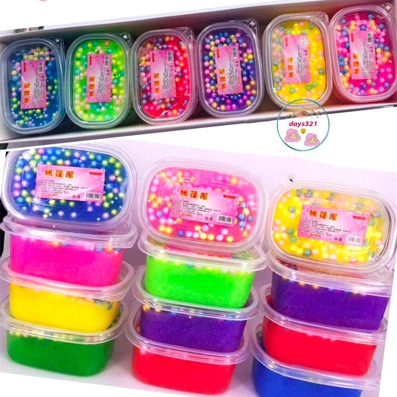 Slime mây cầu vồng galaxy hũ to 300ML kim tuyến giấy Đồ chơi slam chất nhầy ma thuật squishy