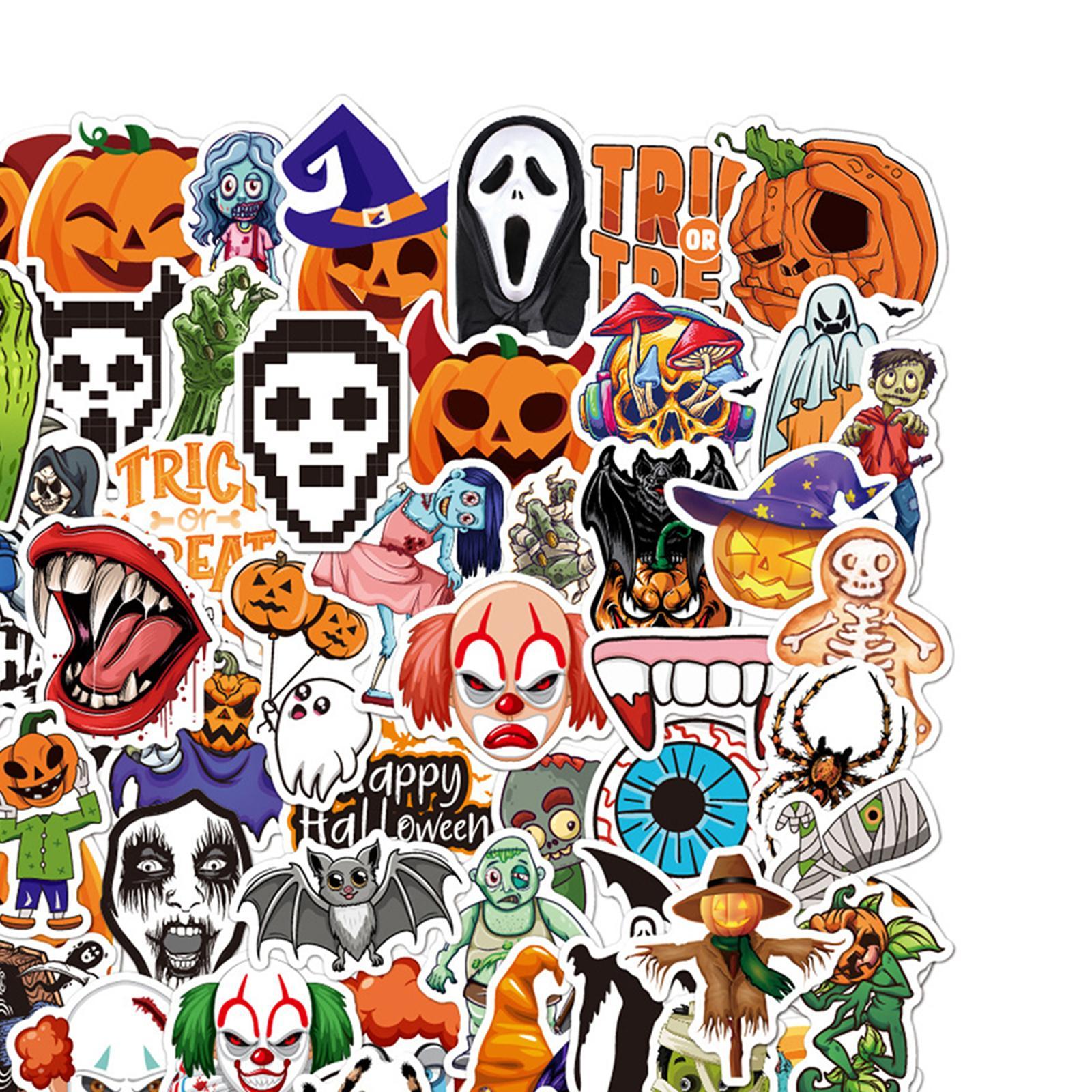 100Pcs Halloween Stickers Holiday Stickers Decals for Kids Teen Adult Phone