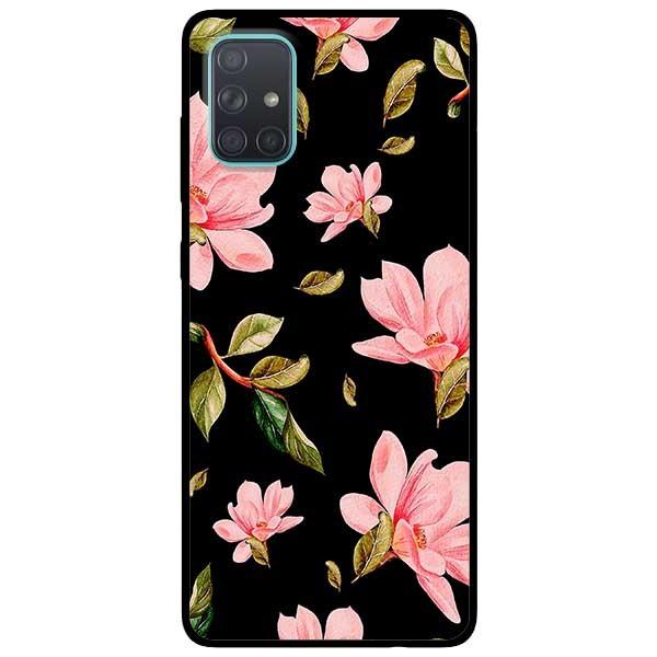 Ốp lưng dành cho Samsung A51 - A71 - M51 mẫu Hoa Lan Hồng Nền Đen