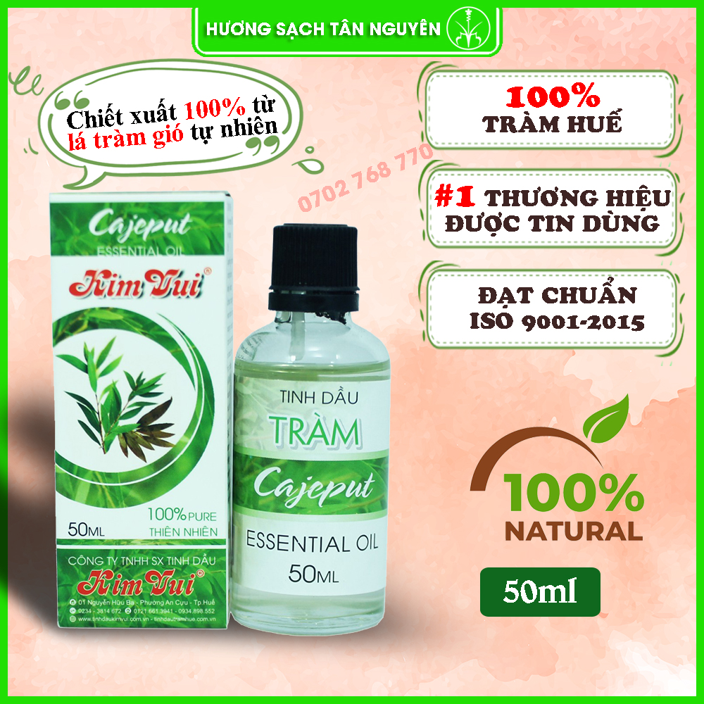 Tinh dầu tràm Kim Vui CHÍNH HÃNG 100% thiên nhiên, dầu tràm nguyên chất cho mẹ và bé chai 125ml