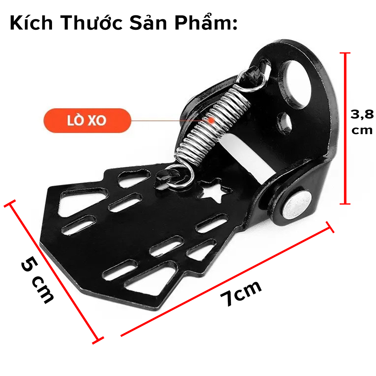 Giá để chân sau xe đạp trọn bộ 2 chiếc hợp kim sắt + sơn tĩnh điện chính hãng miDoctor