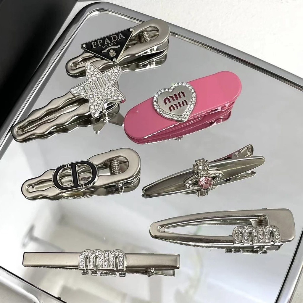 Set 7 kẹp tóc kim loại đính đá cao cấp