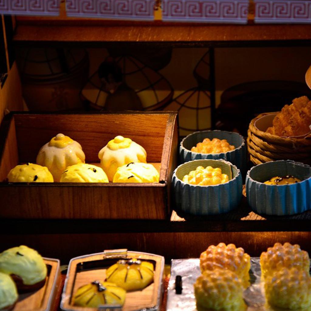 Diy Nhà Búp Bê Thu Nhỏ Đồ Nội Thất Bộ Vintage Bánh Mì Sữa Đậu Nành Shop Quà Tặng