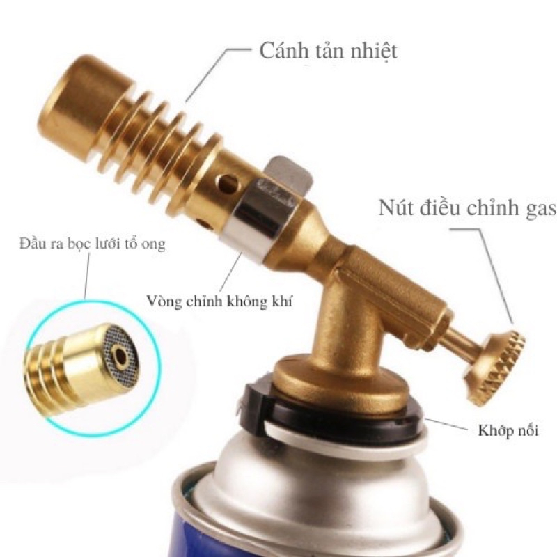 Đèn Khò Ga Mini Cầm Tay Đồng Nguyên Chất 100%
