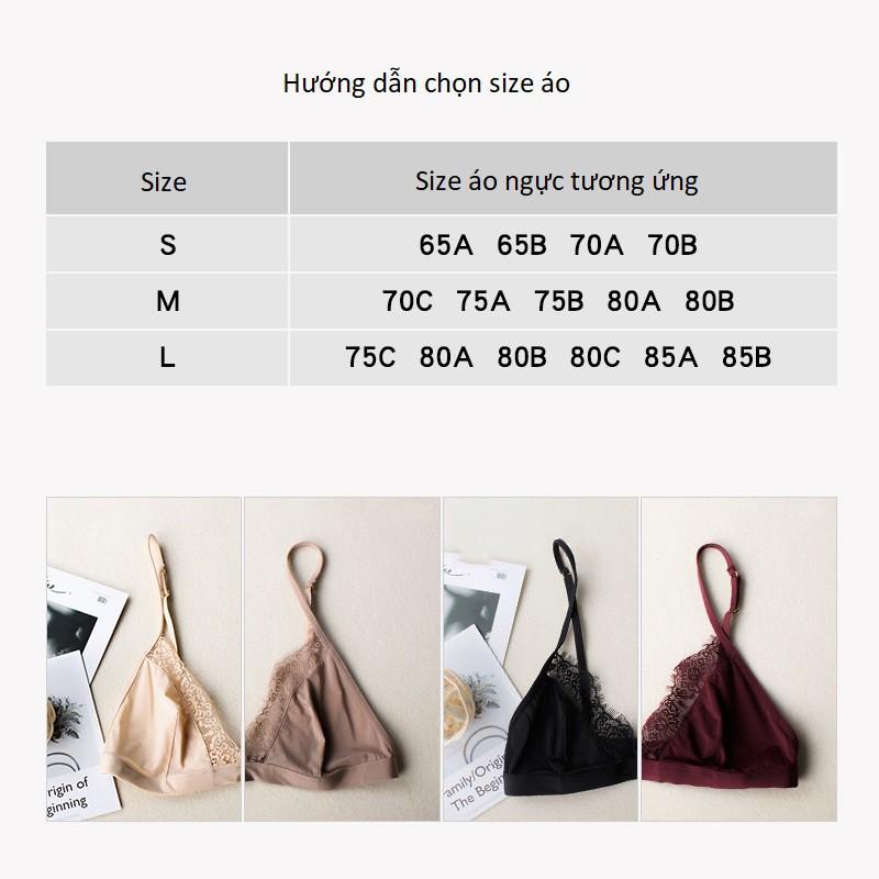 Hình ảnh Áo Lót Bralette Sep Sweet Lụa Viền Ren Cao Cấp B004