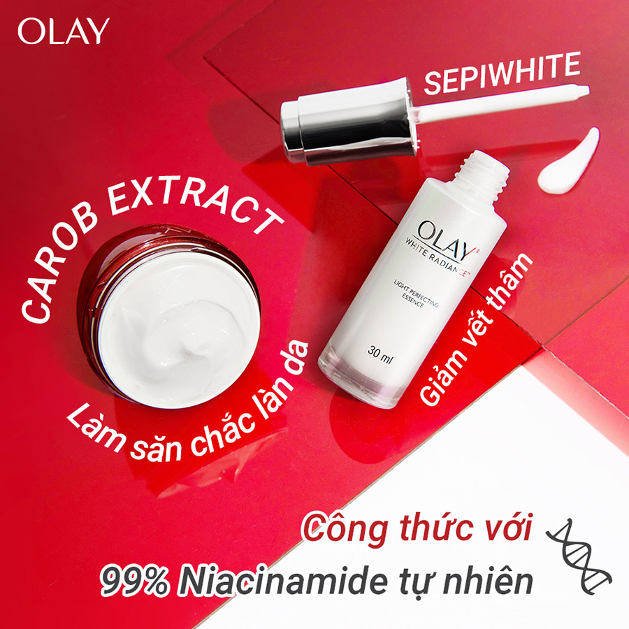 Bộ Đôi Hoàn Hảo Olay (Kem Vi Dưỡng Ban Đêm Olay Regenerist 50g + Dưỡng chất Trắng Da Olay White Radiance Advance Light Perfecting 30ml)