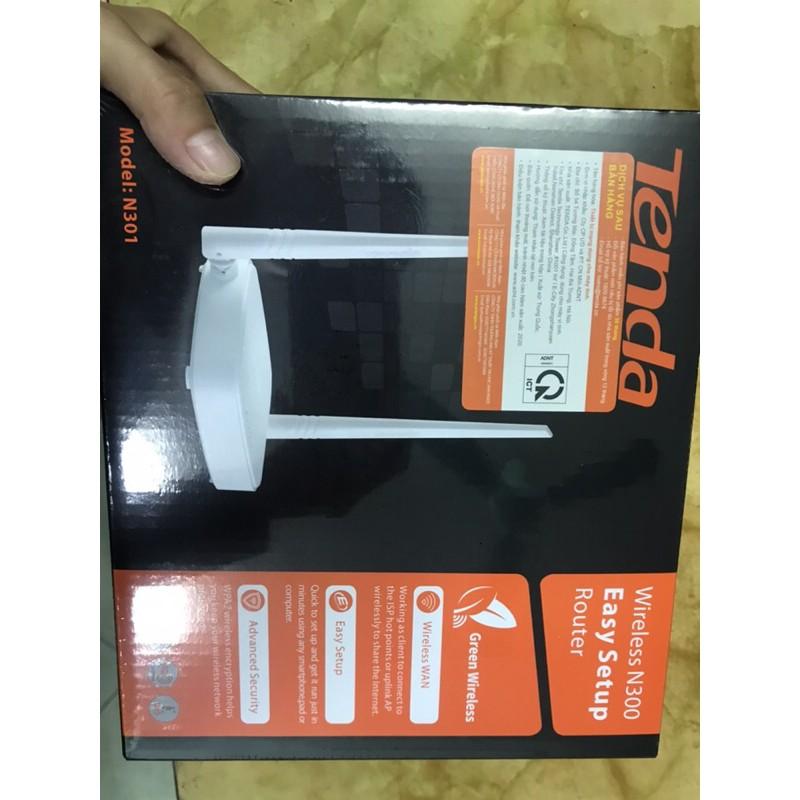 Bộ Phát Sóng Wifi Router Chuẩn N 300Mbps Tenda N301 - Hàng Chính Hãng