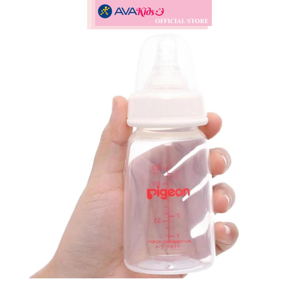 Bình sữa nhựa PP Pigeon vuông cổ hẹp 120 ml (0 - 4 tháng)