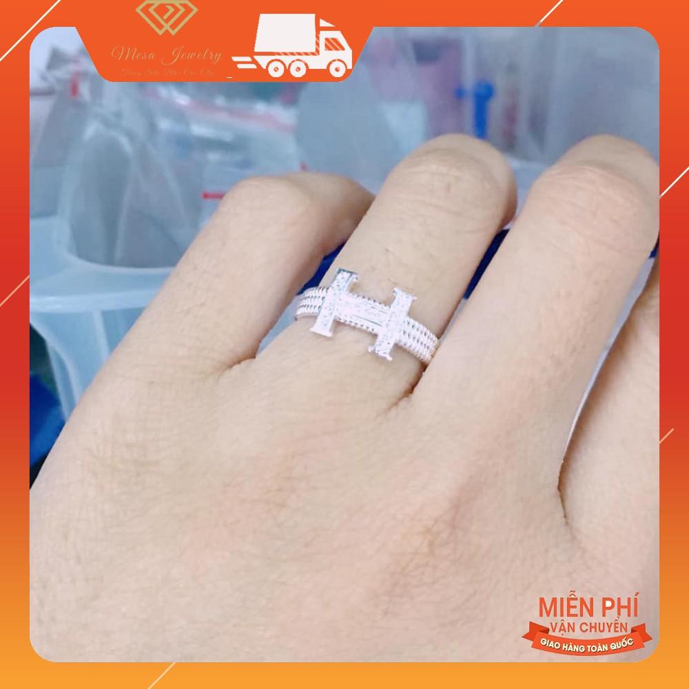 NHẪN BẠC TA CHỮ H - NHẪN DÁNG MỚI SIÊU ĐẸP