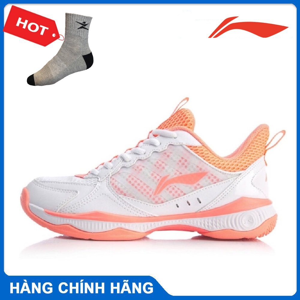 Giày cầu lông nữ Lining AYTQ028-1 hàng chính hãng - Tặng kèm tất Bendu chính hãng