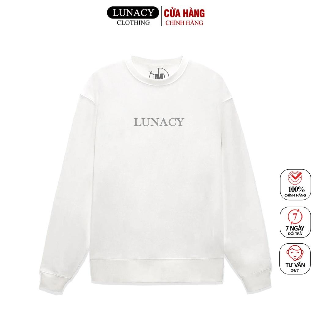 Áo Khoác Sweater Nỉ Form Rộng Lunacy In Dạ Quang Unisex Nam Nữ Ulzzang