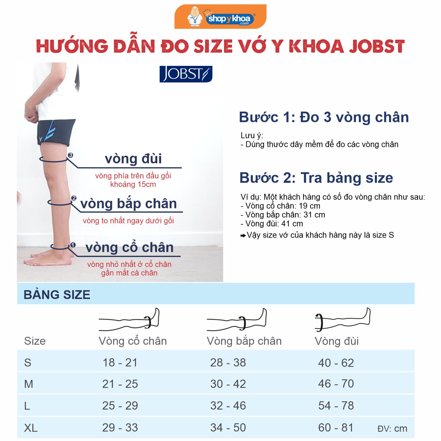 Vớ y khoa đùi Hỗ Trợ Điều Trị suy giãn tĩnh mạch chân JOBST Relief chuẩn áp lực 20-30mmHg - Da