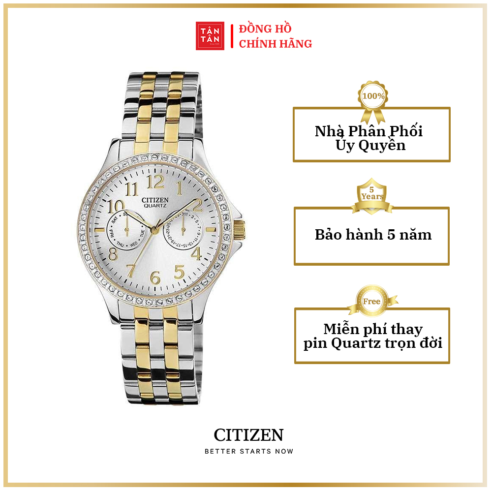Đồng hồ Nữ Citizen Quartz ED8114-57A 38mm