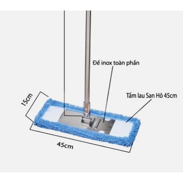 Cây Lau Nhà Thông Minh, Cán Chổi Lau Nhà, Bộ Lau Khô San Hô 60cm Tiện Dụng