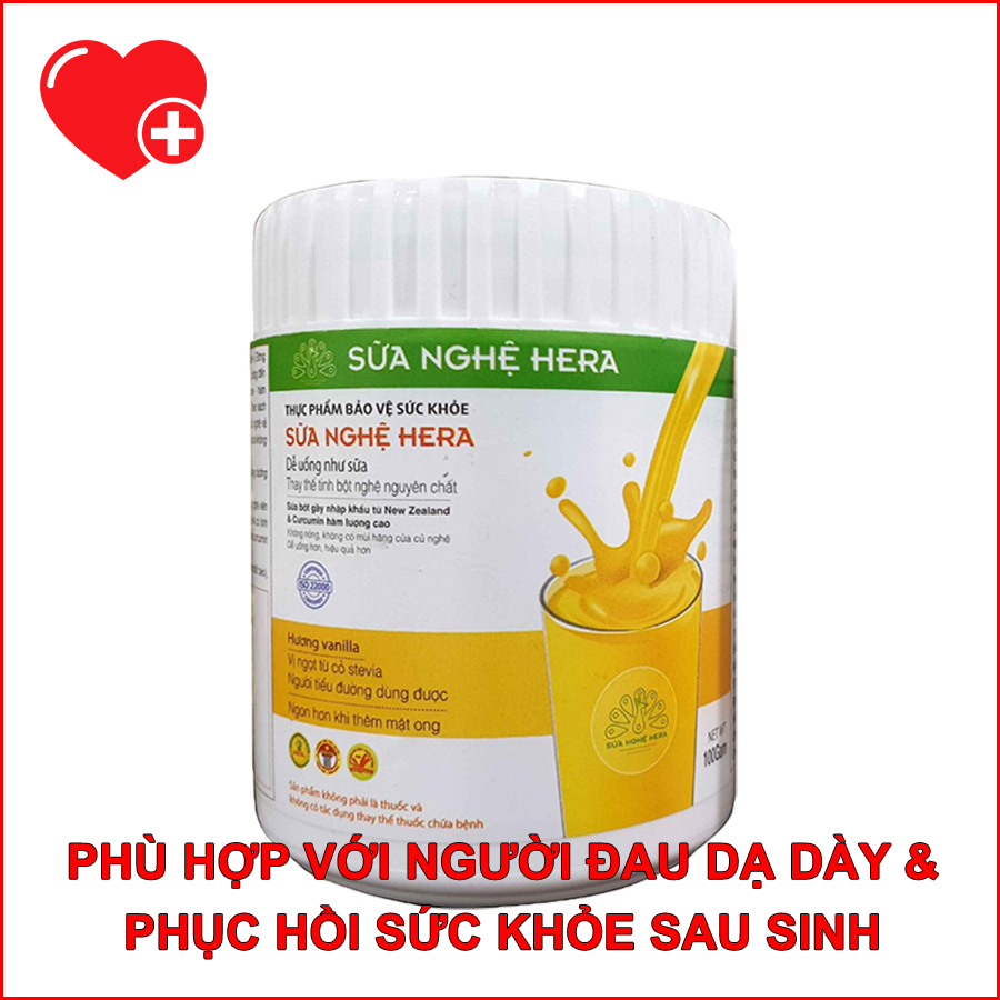 Sữa Nghệ Hera 100gr - HỖ TRỢ KHỎE DẠ DÀY, LỢI SỮA cho con bú