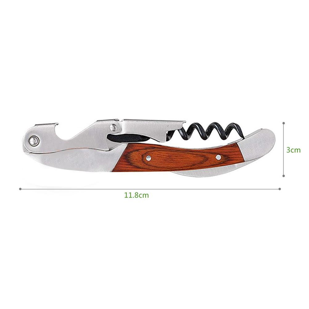 Multifunction Portable Wood Handle Red Wine Opener Screw Corkscrew Wine Bottle Opener Cook Tool